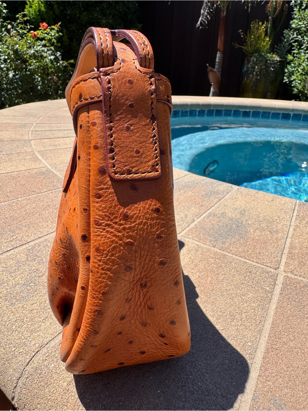 Dooney & Bourke Ostrich-Embossed Leather Shoulder Bag - Picture 8 of 13